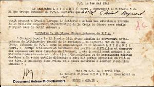 074  1944 04 03  Document CROIX de GUERRE 042